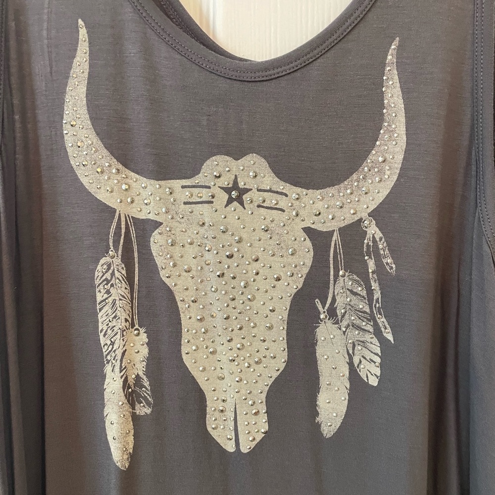 Vocal Rhinestone Tank Size Large NWT Bootbarn - Picture 3 of 6